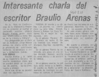 Interesante charla del escritor Braulio Arenas.  [artículo]