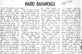 Mario Bahamonde  [artículo] M. R. B.