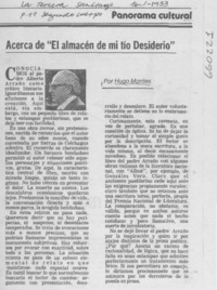 Acerca de "El almacén de mi tío Desiderio"