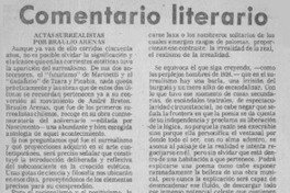 Comentario literario  [artículo] F. D. V.