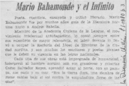 Mario Bahamonde y el infinito