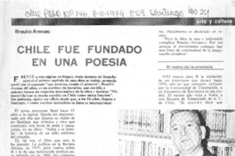 Chile fue fundado en una poesía.  [artículo]