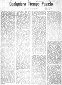 Cualquiera tiempo pasado  [artículo] Raul Silva Castro.