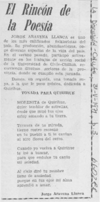 El rincón de la poesía.