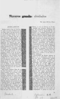 Nuestros grandes olvidados  [artículo] Luis Merino Reyes.
