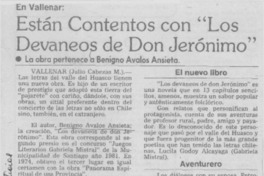 Están contentos con "Los devaneos de don Jerónimo".