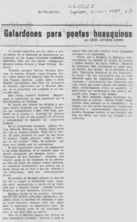 Galardones para poetas huasquinos