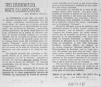 Tres escritores del norte galardonados