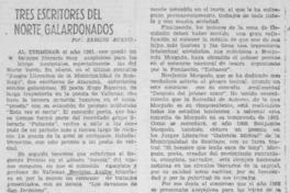 Tres escritores del norte galardonados