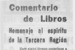 Homenaje al espíritu de la Tercera Región