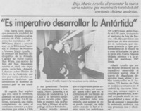 "Es imperativo desarrollar la Antártida".