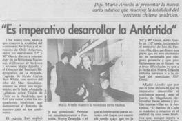"Es imperativo desarrollar la Antártida".