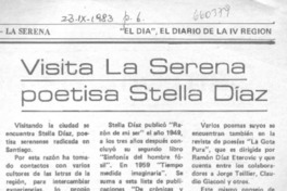 Visita La Serena poetisa Stella Díaz
