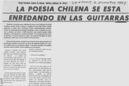 La poesía chilena se está enredando en las guitarras.