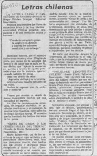 Letras chilenas.