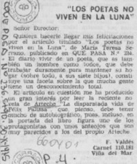 Los poetas no viven en la luna.