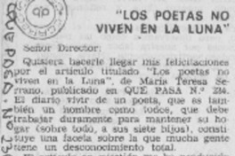 Los poetas no viven en la luna.