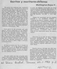 Escritos y escritores chilenos