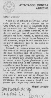 Atentados contra Arteche