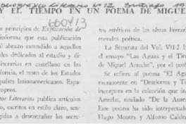 Las aguas y el tiempo en un poema de Miguel Arteche.