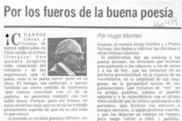 Por los fueros de la buena poesía