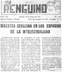 Maestra renguina en los espacios de la intelectualidad.  [artículo]