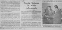 Poesía póstuma de Mario Bahamonde  [artículo] Gonzalo Drago.