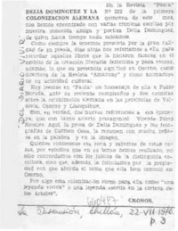 Delia Domínguez y la colonización alemana