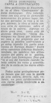 Delia Domínguez canta a contracanto