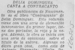 Delia Domínguez canta a contracanto