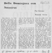 Delia Domínguez con nosotros