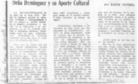 Delia Domínguez y su aporte cultural