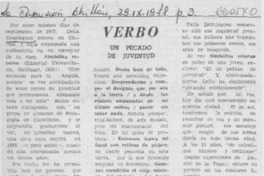 Verbo un pecado de juventud