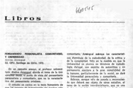 Pensamiento personalista comunitario, y universidad.  [artículo]