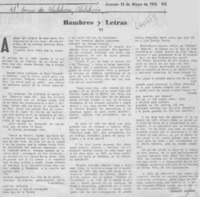 Hombres y letras VI