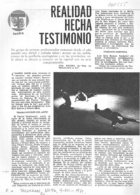 Realidad hecha testimonio
