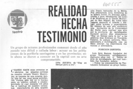 Realidad hecha testimonio