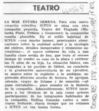 La mar estaba serena.