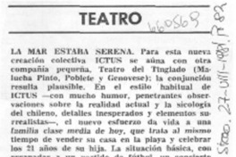 La mar estaba serena.