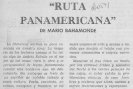 Ruta panamericana.