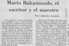 Mario Bahamonde, el escritor y el maestro