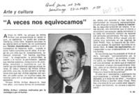 A veces nos equivocamos  [artículo] V. M.