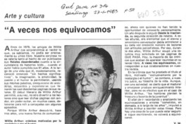 A veces nos equivocamos  [artículo] V. M.