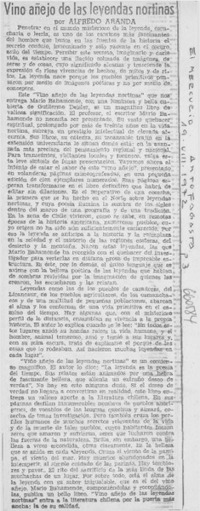 Vino añejo de las leyendas nortinas