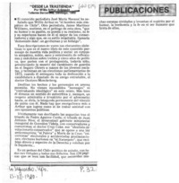 Desde la trastienda".  [artículo]