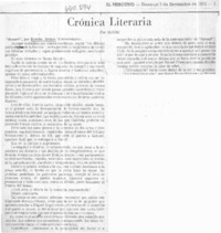 Crónica literaria  [artículo] Alone.