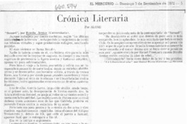 Crónica literaria  [artículo] Alone.