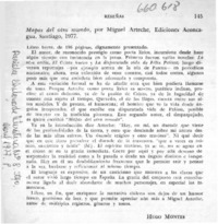 Reseñas  [artículo] Hugo Montes.