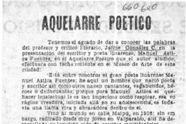 Aquelarre poetico.  [artículo]