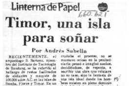 Timor, una isla para soñar  [artículo] Andrés Sabella.